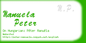manuela peter business card